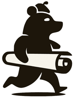 Mascote ObraPlana correndo com projeto